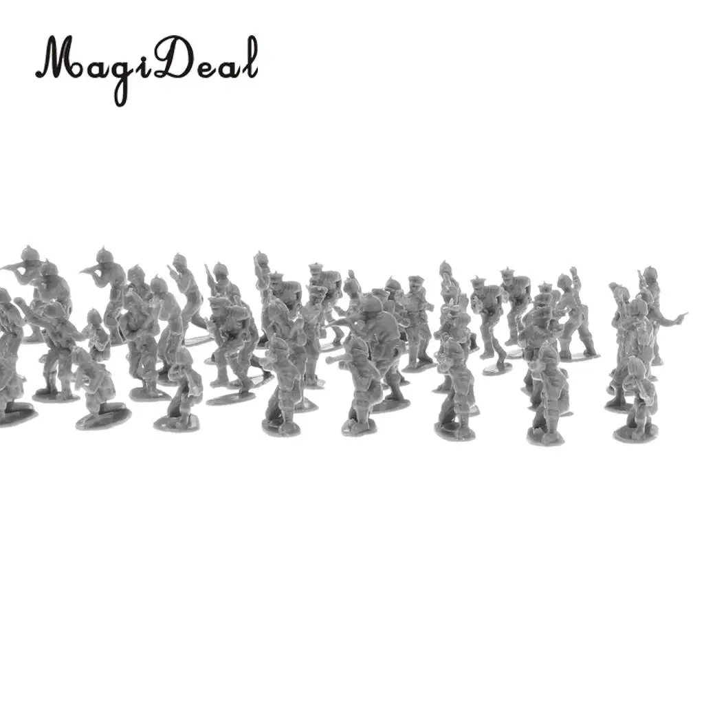  Pack of 400pcs Mini Army Base Set Accessory - 2cm Toy Soldiers Figurine Model Kids Collection -Black