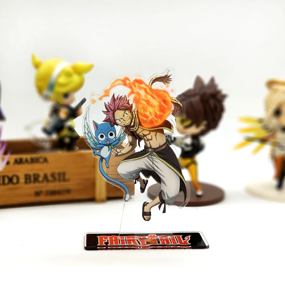 Fairy Tail Natsu Happy Acrylic Stand Figure Model Plate Holder Cake Topper Anime Japanese Manga Action Figures Aliexpress