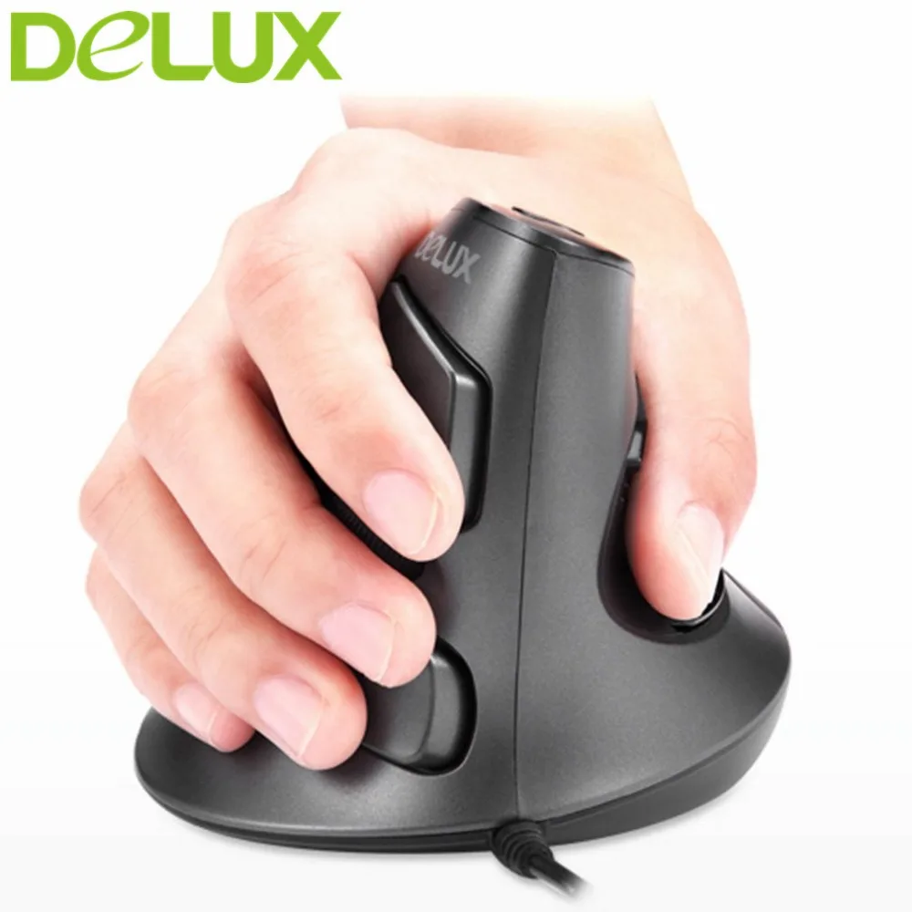 Delux M618 usb mouse optical Wired Ergonomic Vertical Mouse 6 Buttons