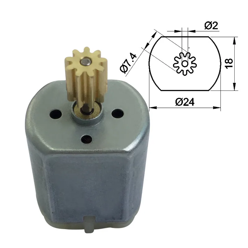 FC-280SC с зубчатой передачей M0.7x9T автомобиль Denso микро мотор зеркало заднего вида авто-Дверной замок мотор 12 В 11800 об/мин DIY