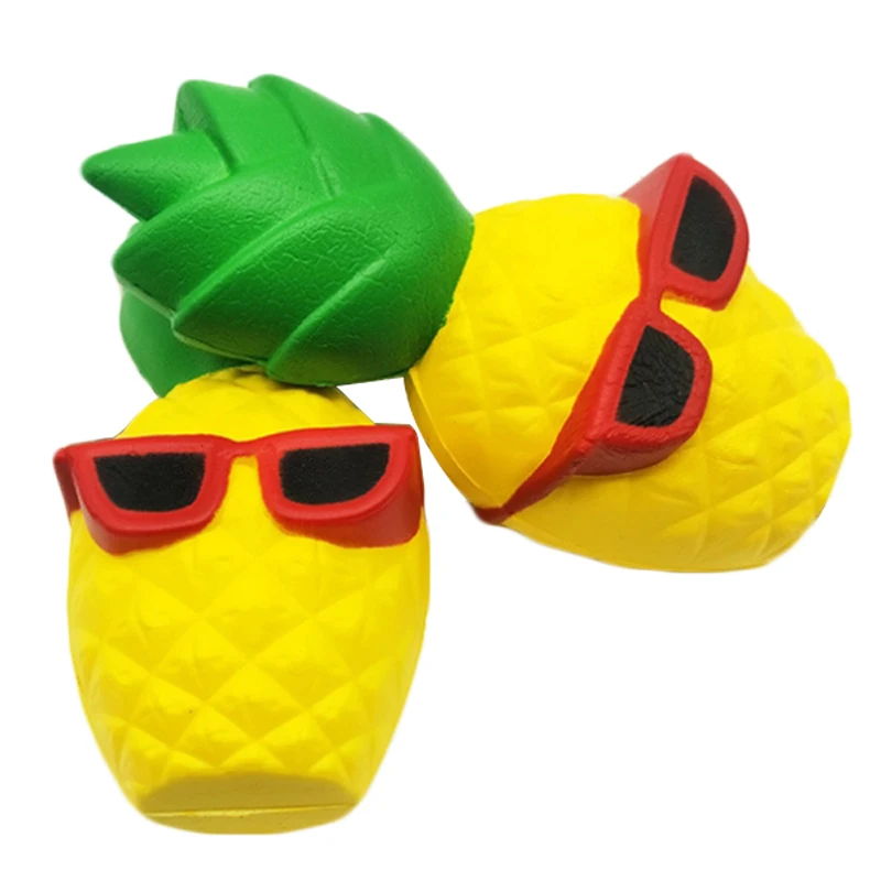 Ideal  2019 New Kawaii Sunglasses Pineapple Squishy Simulation Bread Slow Rising Creative Squeeze Toy Stre