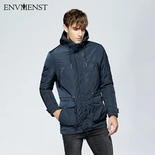 Env для мужчин st, новинка, зимнее длинное пальто, 2 комплекта, мужское модное пальто на молнии, съемная подкладка, теплые куртки, мужские тонкие хлопковые парки, брендовая одежда