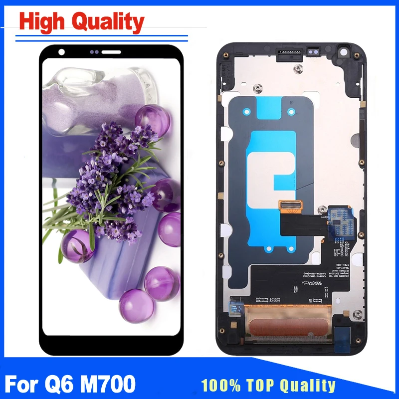 

5.5" For LG Q6 M700 M700DSK US700 M700Y G6Mini LCD Display Touch Screen With Frame Assembly Replacement Sets