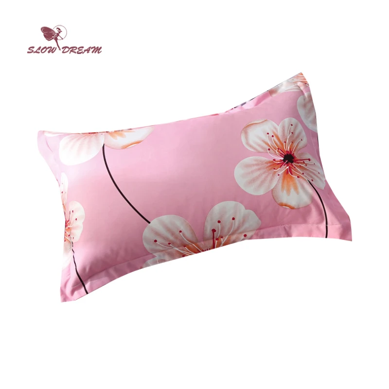 

SlowDream Pink Printed Pillowcase Home Bedding Sleeping Pillow Cover Nordic Bedroom 49X74CM Size