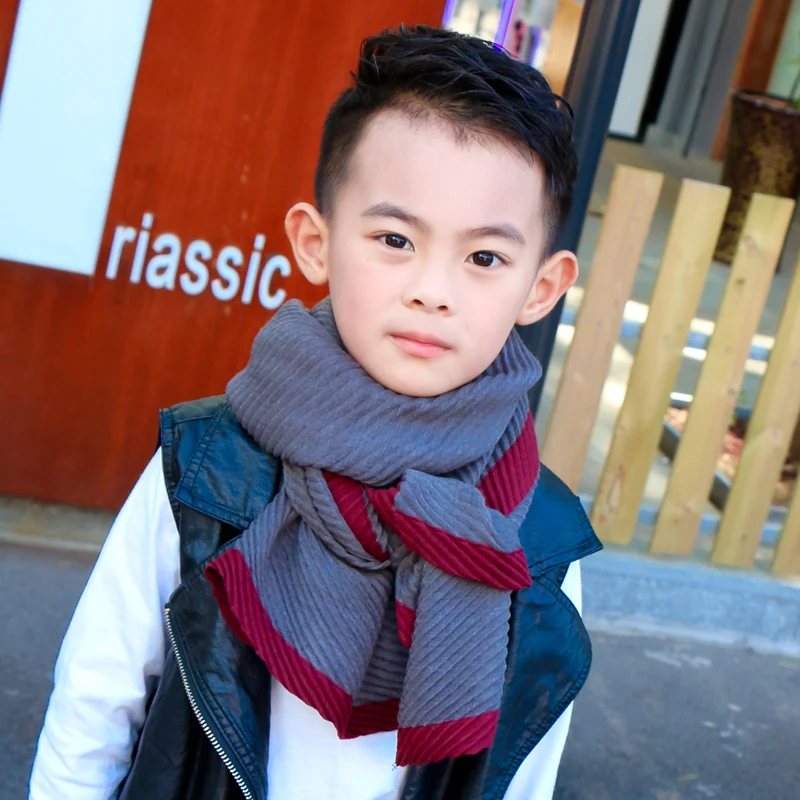 Детские шарфы, зимние Лоскутные шарфы для мальчиков и девочек, длинные хлопковые шали и шарфы, мягкие брендовые модные шарфы