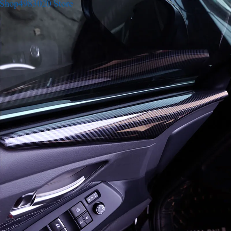 

For Toyota Avalon 2019 Interior Inner Handle Both sides Bowl StripsTrims Frame Panel Cover Carbon Fibre Car-Styling Accessories