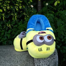 3D minions pantoufles femme Hiver Chaud pantoufles Despicable Minion Stewart Figure Chaussures Peluche Accueil Slipper Taille Doll