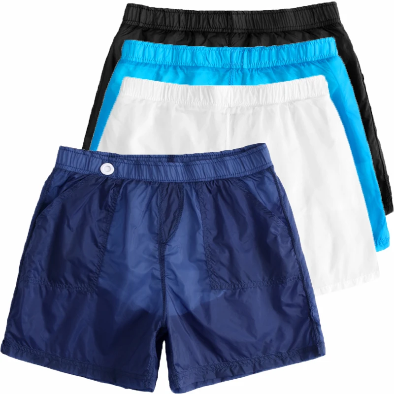 

Stylish Men Short Homme Sexy Transparent Shorts Bottoms Elastic Waist Male Loose Fitness Beach Party See Through Trunks Masculin