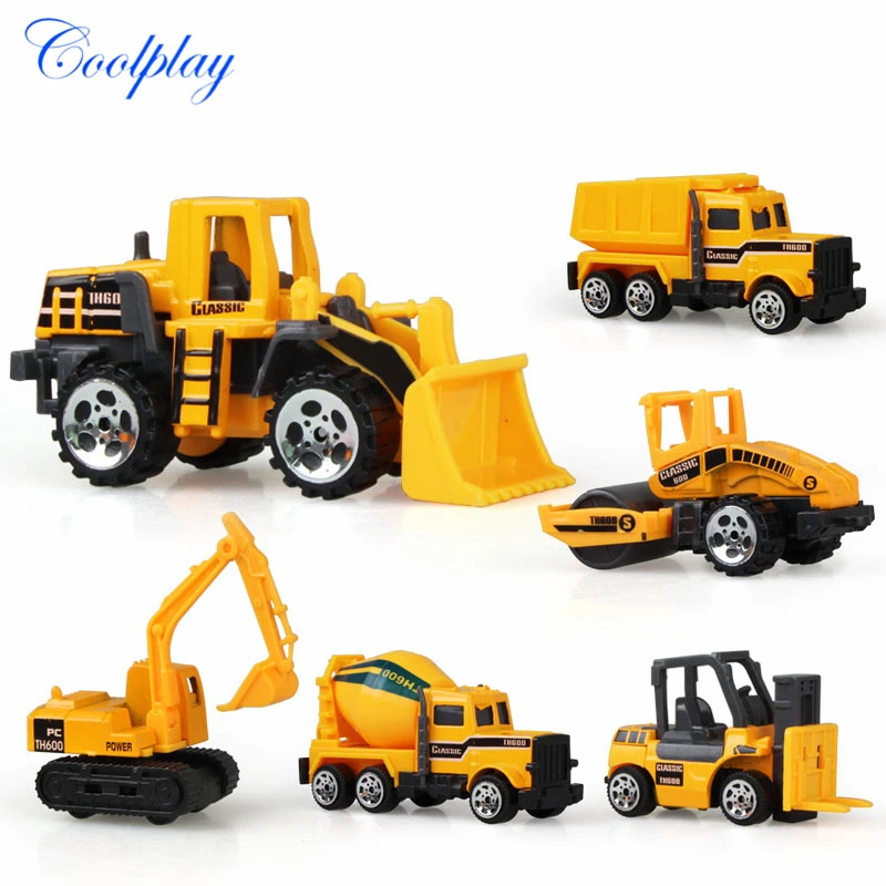 

Coolplay Mini Alloy Diecast Car Model Engineering Toy Vehicles Dump Truck Forklift Excavator Model Car Mini Gift For Kids Boys }