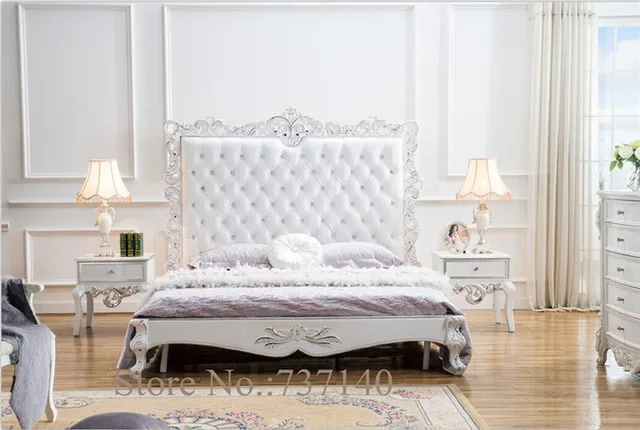 Online Luxury Bedroom Furniture Leather Luxury Bedroom Furniture Leather Wooden Bed Solid Wood Ing Agent Whole Price