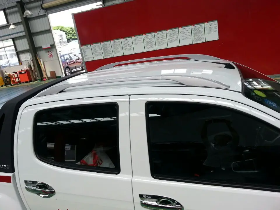 حر shiping ل isuzu d-max رفوف سقف السكك الحديدية refires سبائك الألومنيوم الإطار dmax silier اللون الألومنيوم abs سيارة stylin حر shiping ل isuzu d-max رفوف سقف السكك الحديدية refires سبائك الألومنيوم الإطار dmax silier اللون الألومنيوم abs سيارة stylin