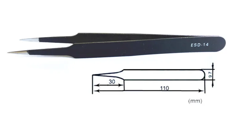 6 шт. = один набор профессиональные антистатические пинцеты из нержавеющей стали инструменты для обслуживания наборы для небольшого ремонта электроники