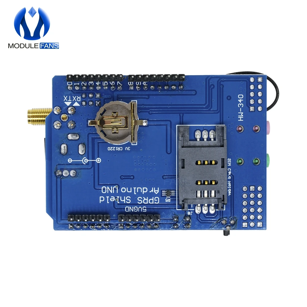 Модуль платы SIM900 850/900/1800/1900 МГц GPRS/GSM совместимый с Arduino GPIO PWM RTC|Интегральные схемы|