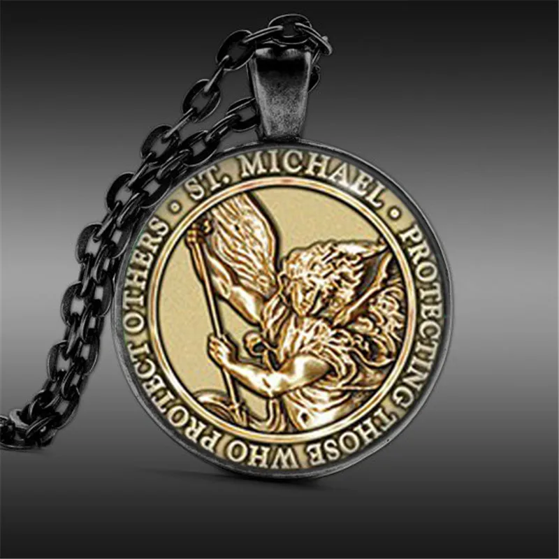 Saint Michael Pocket Watch Necklace 