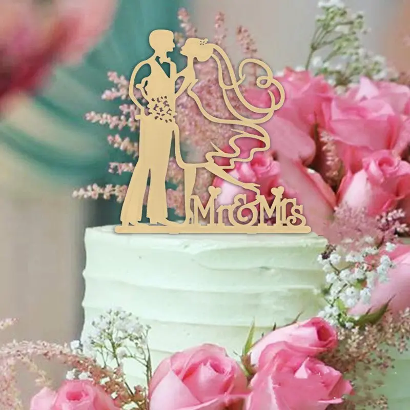 Деревянный свадебный торт Mr Mrs We Do Love Heart топпер для свадебных тортов украшения