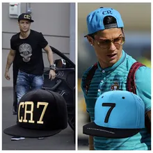 2 цвета 2017 Криштиану Роналду cr7 черный синий бейсболки хип-хоп Спорт snapback Футбол шляпа, регулируемая де золь кости мужчины женщины