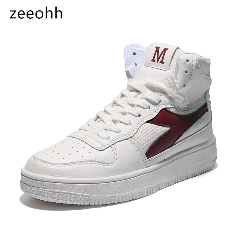 Zeeohh 2019 Новая мода Корейская версия на шнуровке повседневная мужская обувь весна осень высокие кеды