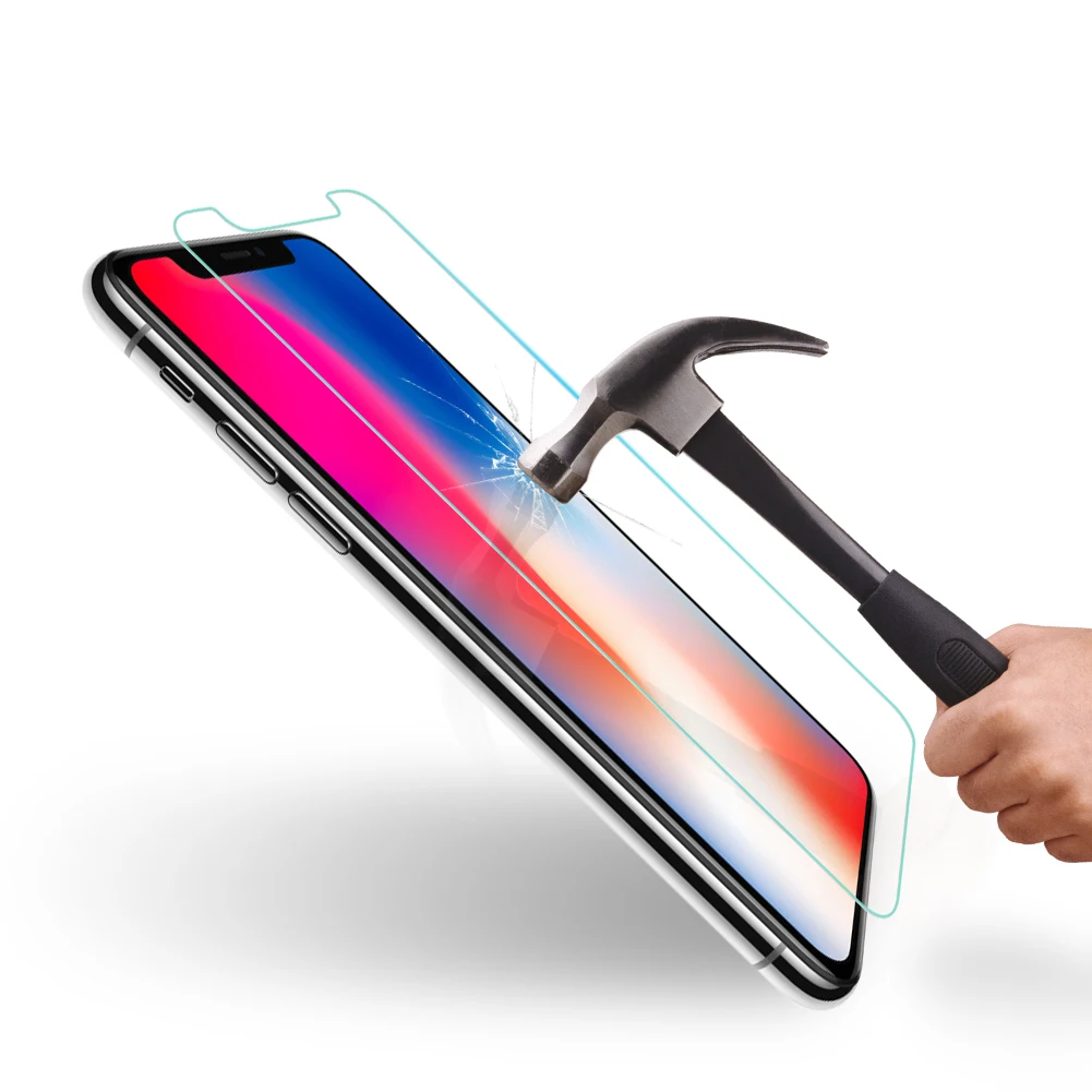 

Premium Tempered Glass For iPhone X 6 4 6S 4S 7 5 5S SE Film For iPhone 8 Plus Phone Screen Protector For iPhone XR XS Max Glass