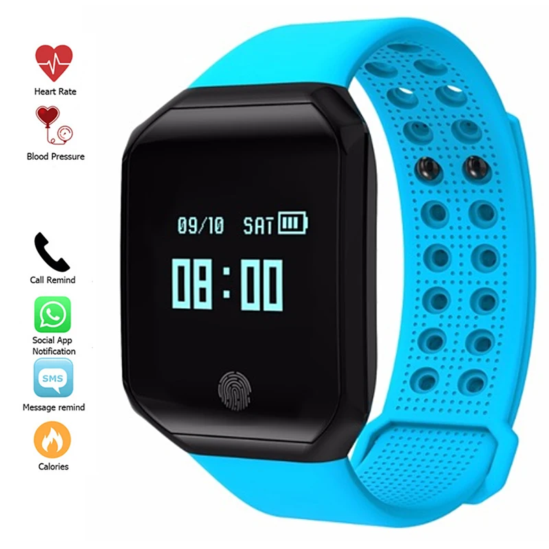 

New Fashion Smart Watch Men Sport Heart Rate Blood Pressure Pulse Monitor Fitness Tracker Digital LED Men Waterproof Watches