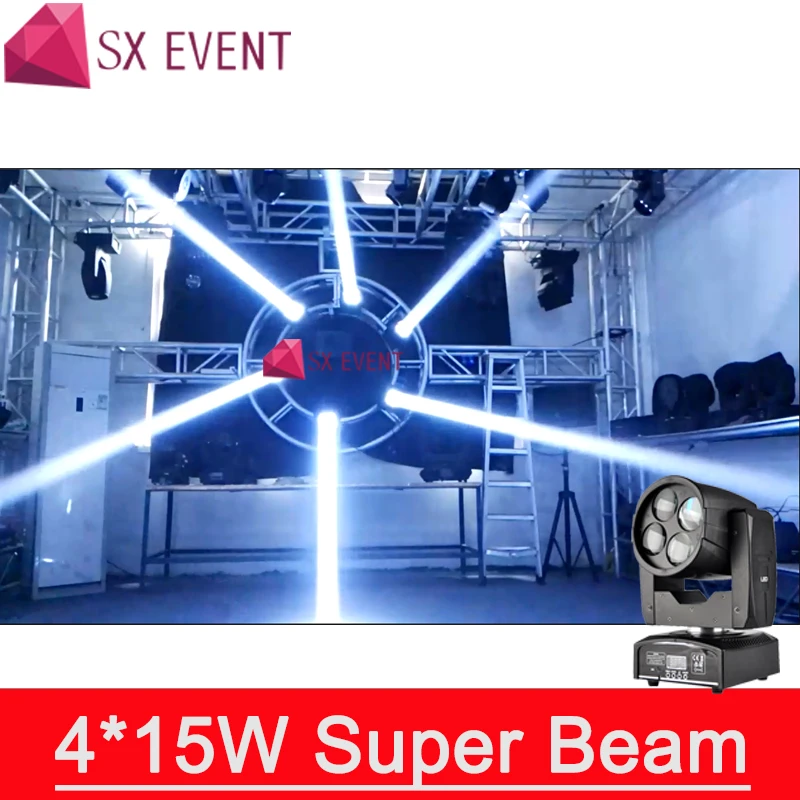 Высокое Качество дискотека 4*10 Вт мини-moving head Супер луча led dmx