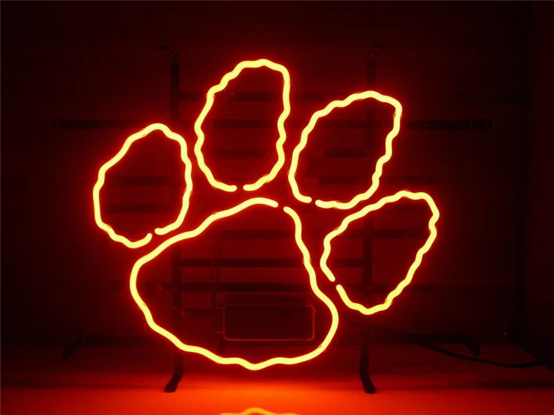 NEON SIGN NEW CLEMSON TIGERS Signboard REAL GLASS BEER BAR PUB display outdoor Light Signs 17*14