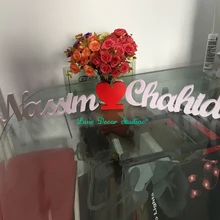 Пользовательские свадьбы письмо, украшения сада спальня украшает стене буквы