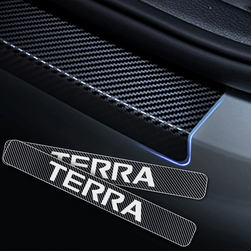 Автомобильный Стайлинг для Nissan Terra углеволоконная виниловая Стикеры порога