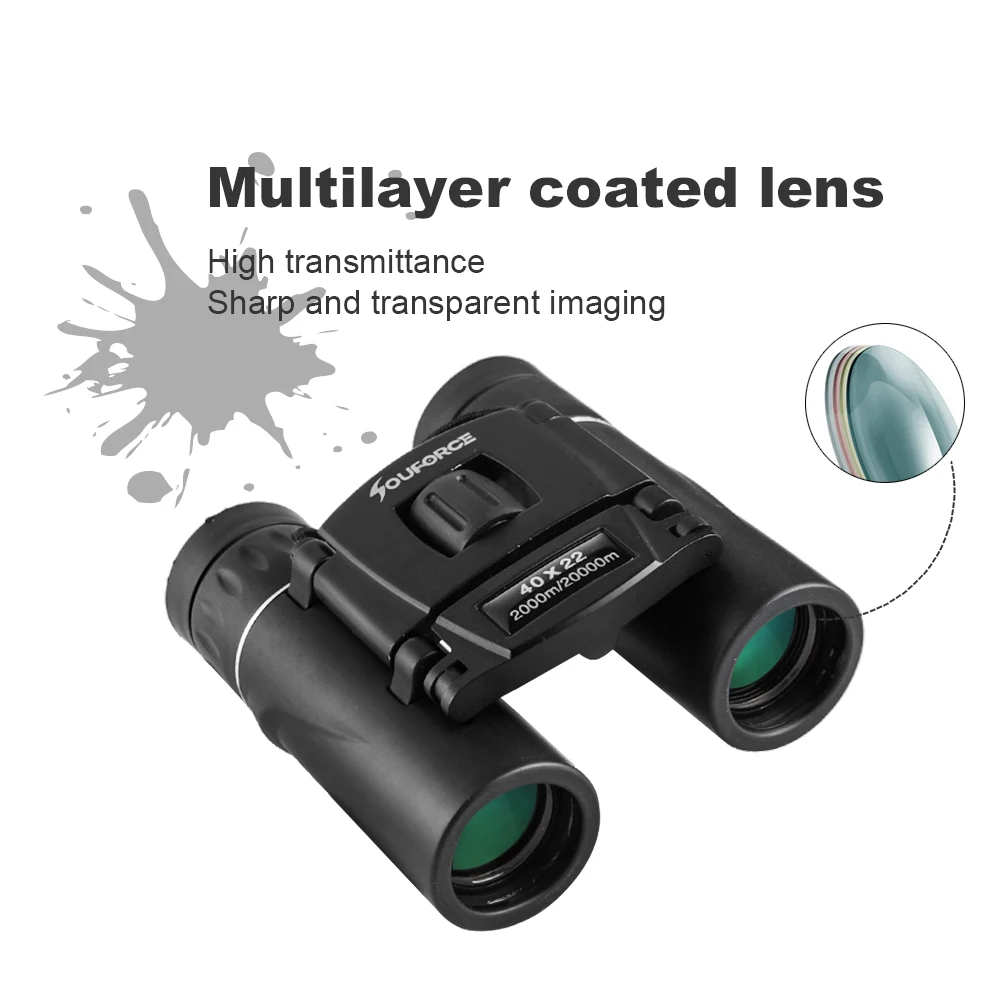 

8X21 Mini Binoculars Telescope Bake 4 Prism Ultralight FMC Coating for Concert Outdoor Watching Hunting Camping