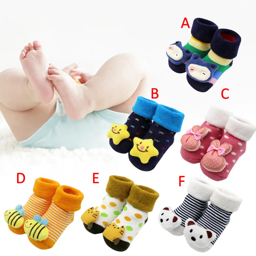 

Cotton Baby Socks warm soft Non-slip Toddler Cartoon Infants Socks for Autumn and Winter for girl and boy baby