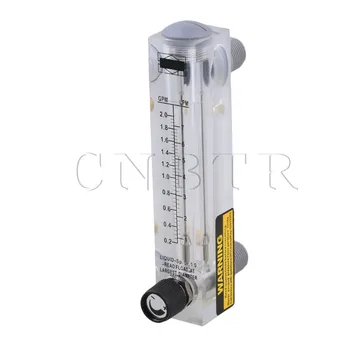 

CNBTR 17 x 3.2cm LZM-15T 0.2-2.0GPM 1-7LPM Panel Type Flow Meter Flowmeter for Water Liquid Measurement With Adjustable Knob