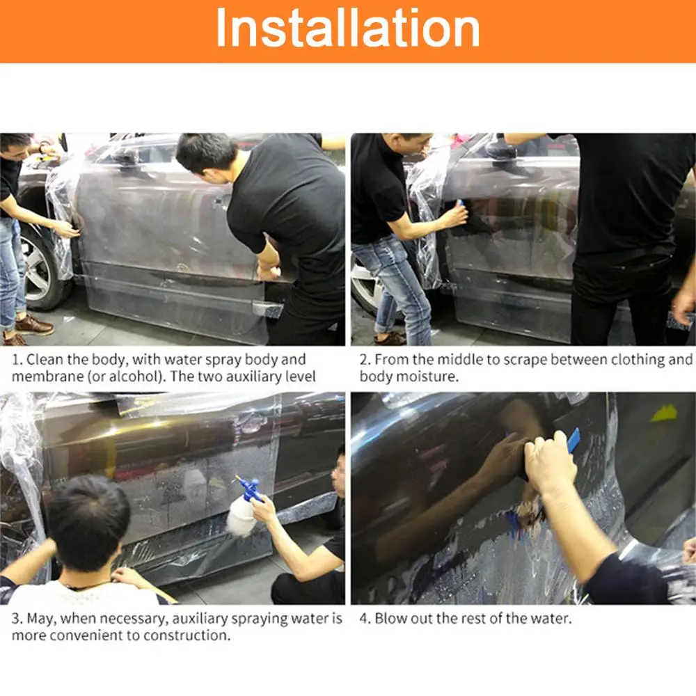 150*1400CM Transparent Car Sticker Protective Film With 3 Layers PVC ...