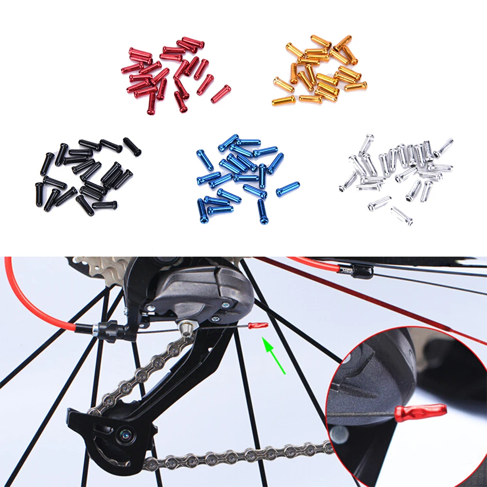20Pcs Inner Cable Bicycle Brake Shifter Inner Cable End Caps Cable Tips
