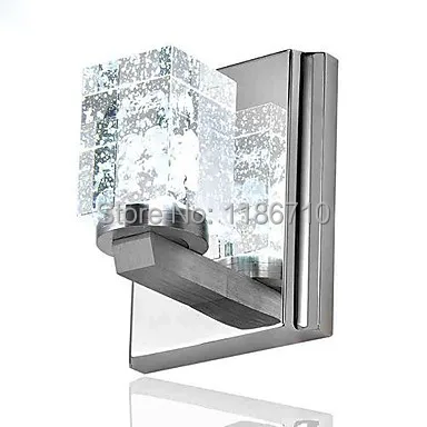 

crystal wall lamp 1 Light Simple Artistic Stainless Steel Plating crystal wall sconce Free shipping