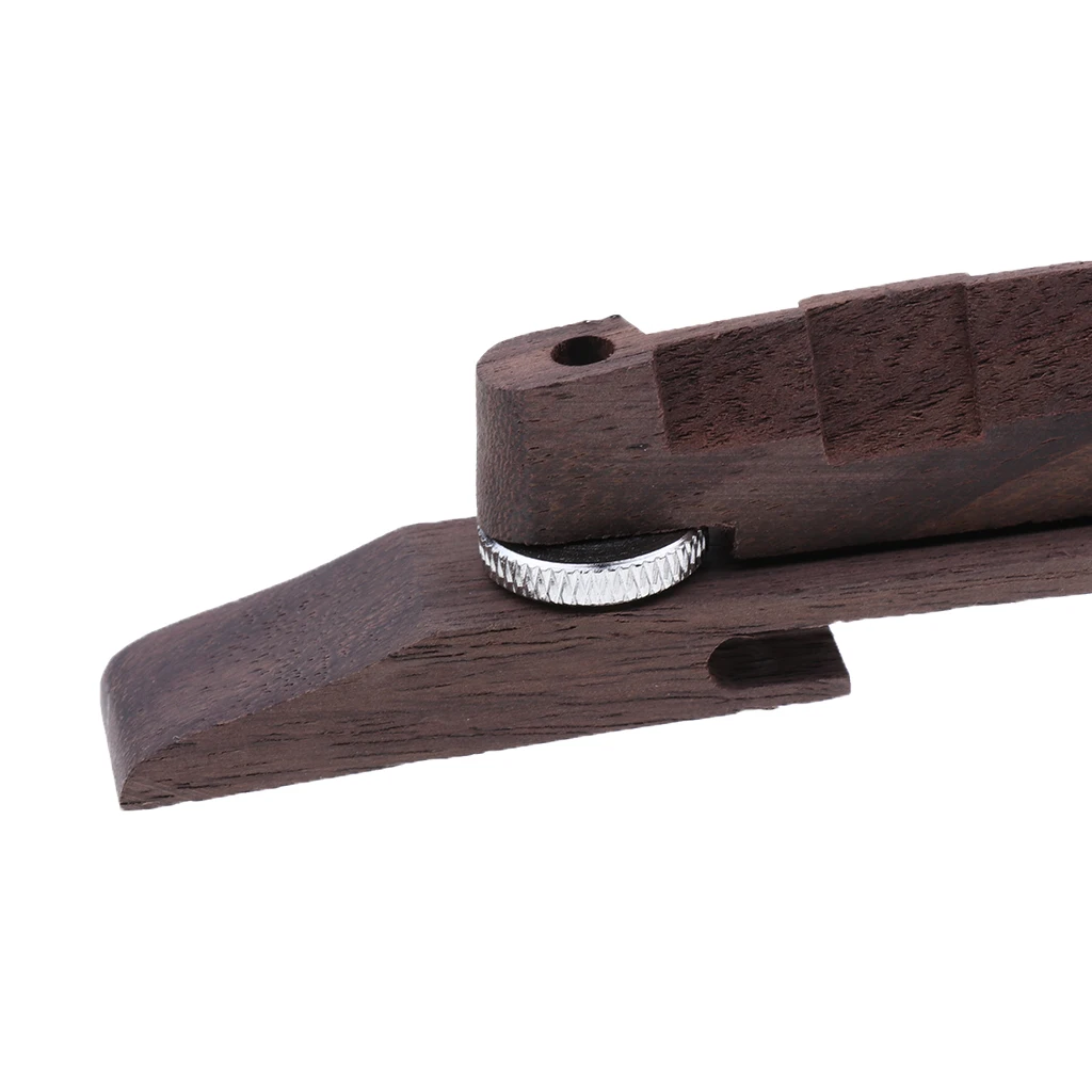 Perfeclan Rosewood Carved Guitar Bridge for Jazz Guitar Replacement Parts Rosewood Saddle Jazz Guitar Bridge