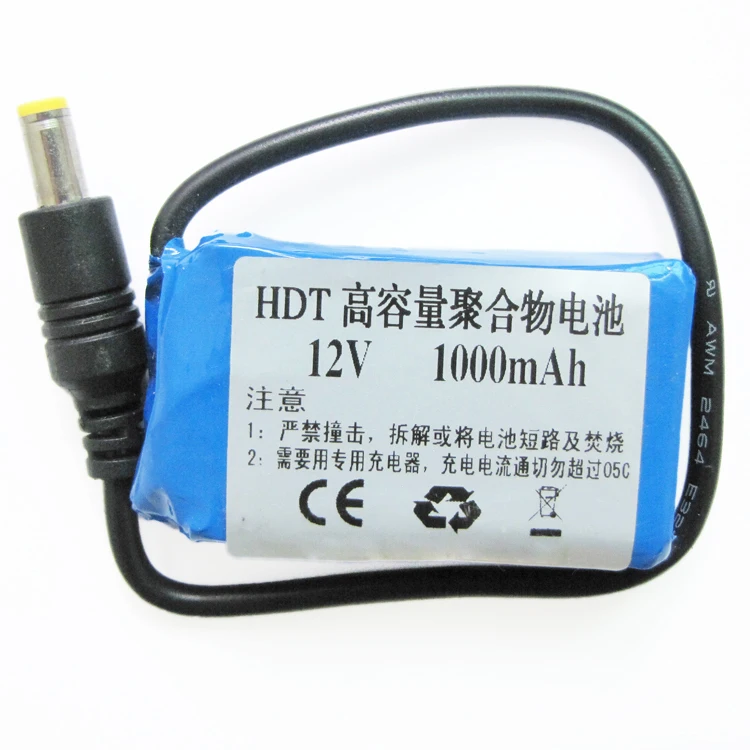 Pengiriman gratis! 12 V 1000 mAh Lithium Li ion baterai polimer, Li Po  baterai isi ulang, Kamera CCTV + Charger|charger lead acid battery|charger  battery 9vcharger external battery - AliExpress