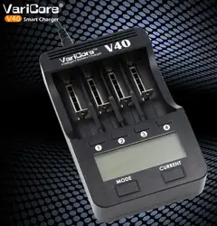 Varicore V40 ЖК-дисплей Батарея Зарядное устройство 3.7 В 18650 26650 18500 16340 14500 18350 литиевая Батарея 1.2 В AA/AAA nimh Батареи