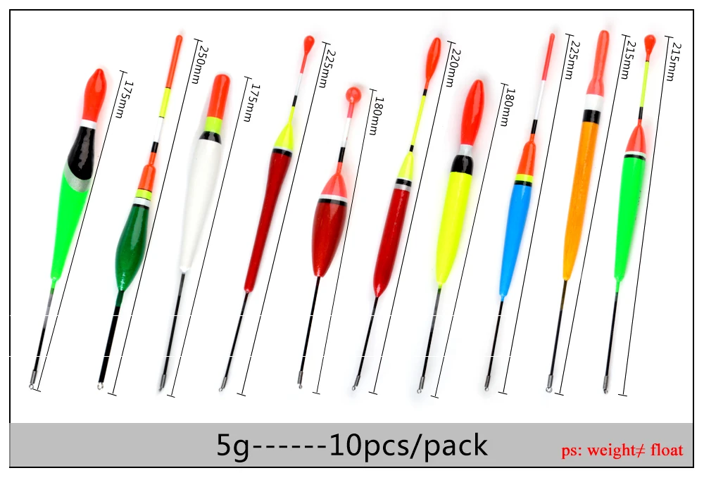 Рыбы король рыбалка Поплавок 10 шт./упак. мульти Цвет поплавки Pesca Баргузинский ель поплавки, 3g, с функцией-5 г рыболовные принадлежности для ловли карпа
