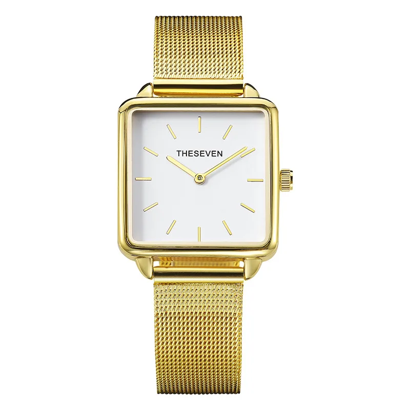 

LeeEv Square Japanese Movement Quartz Watch Women Girl Graceful Metal Colors Decorative Bangle Wrist Watch