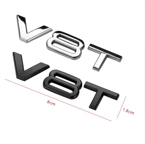 V6T V8T 3D металлические крылья сбоку значок кузова эмблема Стикеры Хо авто для