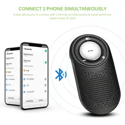 Bluetooth Hands Free автомобильный комплект динамик телефон Поддержка Siri помощник козырек клип динамик Подключение 2 телефона Автоматическое