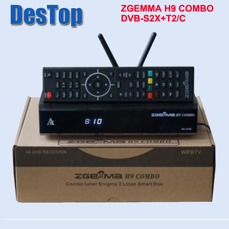 ZGEMMA H9 COMBO DVB-S2X+ DVB-T2C 4K UHD E2 DVB-S2X Linux Wifi Встроенный комбинированный спутниковый приемник 2 шт./лот