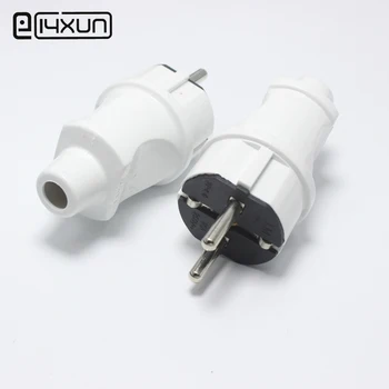 

5pcs 16A 250V AC DE EU DIN Round 2 Pin Power Cord Connector Long Type CE Electrical Plug,Detachable European Plugs