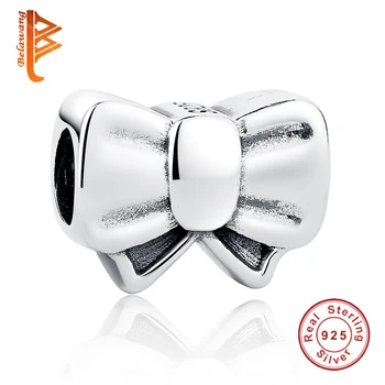

BELAWANG Authentic 100% 925 Sterling Silver Charms Bow Know Heart Beads Fit Original BW Bracelets & Bangles Jewelry Making