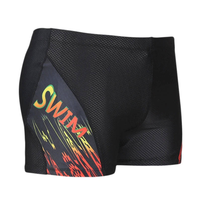 

Men'S Swimwear Swimsuit Boxer Shorts Beach Shorts Wearable Quick-Drying Swimwear Black