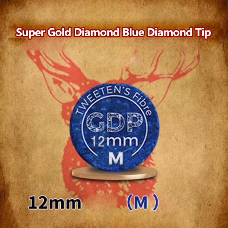Супер золотые алмазные синие наконечники с аутентичным американским синим алмазным логотипом как знак безопасности отличный наконечник кия, аксессуары для бильярда - Цвет: 12mm M