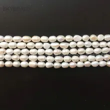 Натуральная белый барокко пресноводного жемчуга большой Размеры 8-9 мм сбоку пробурено свободные жемчуг Бусины нитей для ювелирных изделий принятия поставки