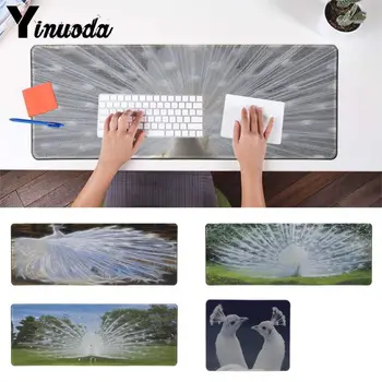 

Yinuoda New Design Beautiful peacock Gamer Speed Mice Retail Small Rubber Mousepad Free Shipping Large Mouse Pad Keyboards Mat