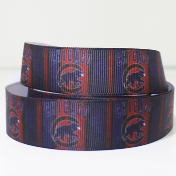 

50yards 7/8" 1" 1.5" 2" 3" 22mm 25mm 38mm 50mm 75mm baseball team printed grosgrain ribbon for party gift decoration headband