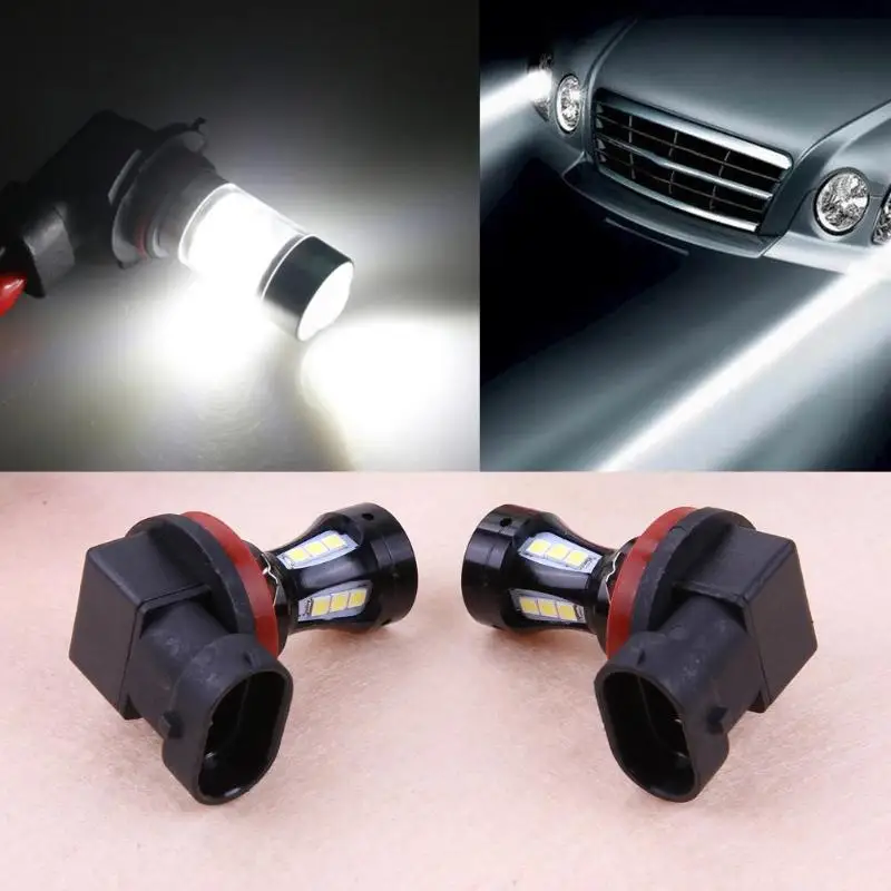 

2Pcs Car Fog Lamp H8 H11 3030 18 LED Car-styling Light-emitting Diode Headlamp Headlight Daytime Running Light Automobiles DRL