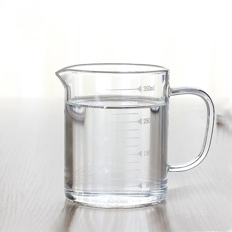 Высокоборосиликатный пищевой стеклянный мерный стакан чайник 350 мл, 500 мл, 1000 мл для варианта